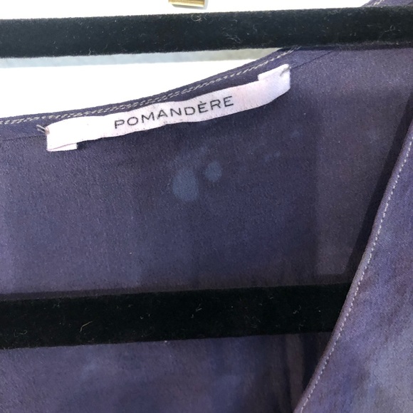 Pomandere Whisper-light, 100% Washed Silk, Dyed Blouse - Picture 4 of 5